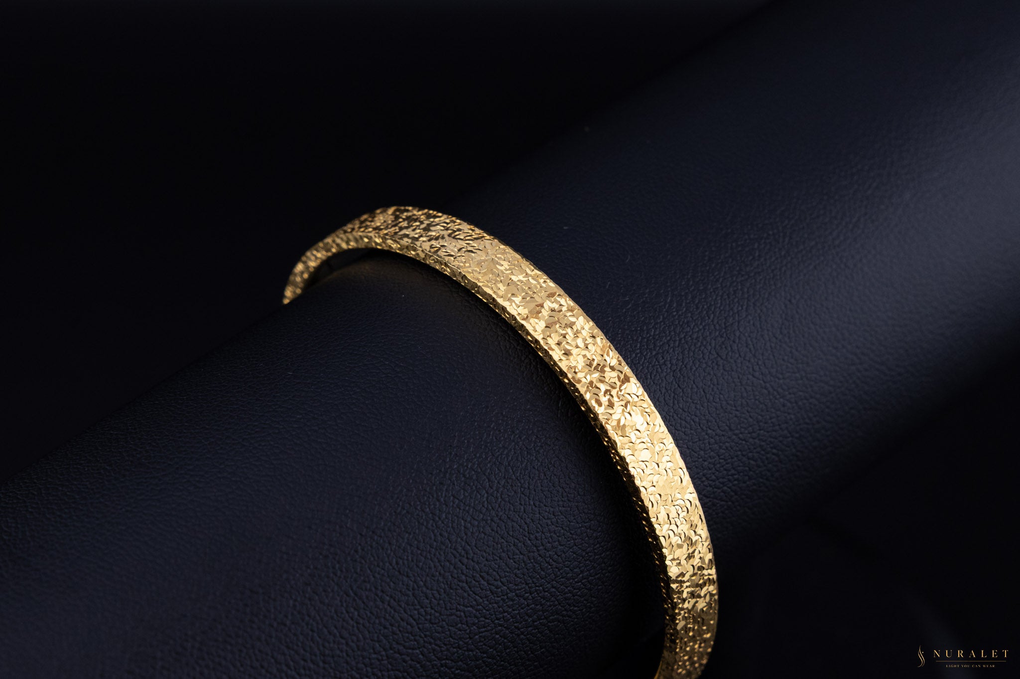 Sparkle Bangle Bracelet - 14k Gold
