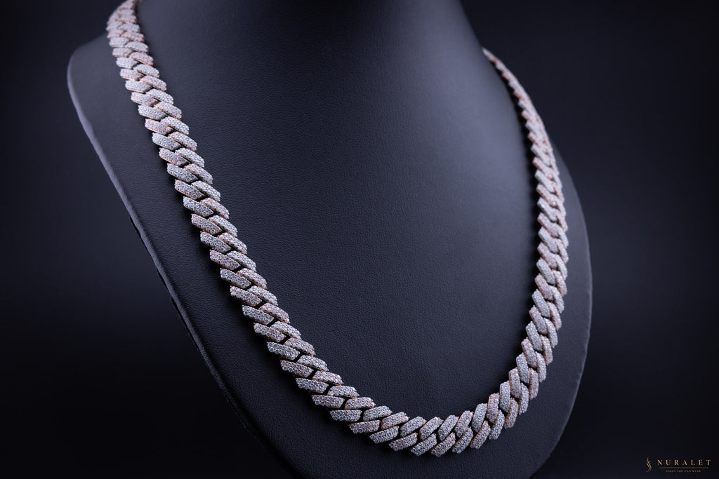Iced Miami Cuban Link Chain - Gold & Diamonds