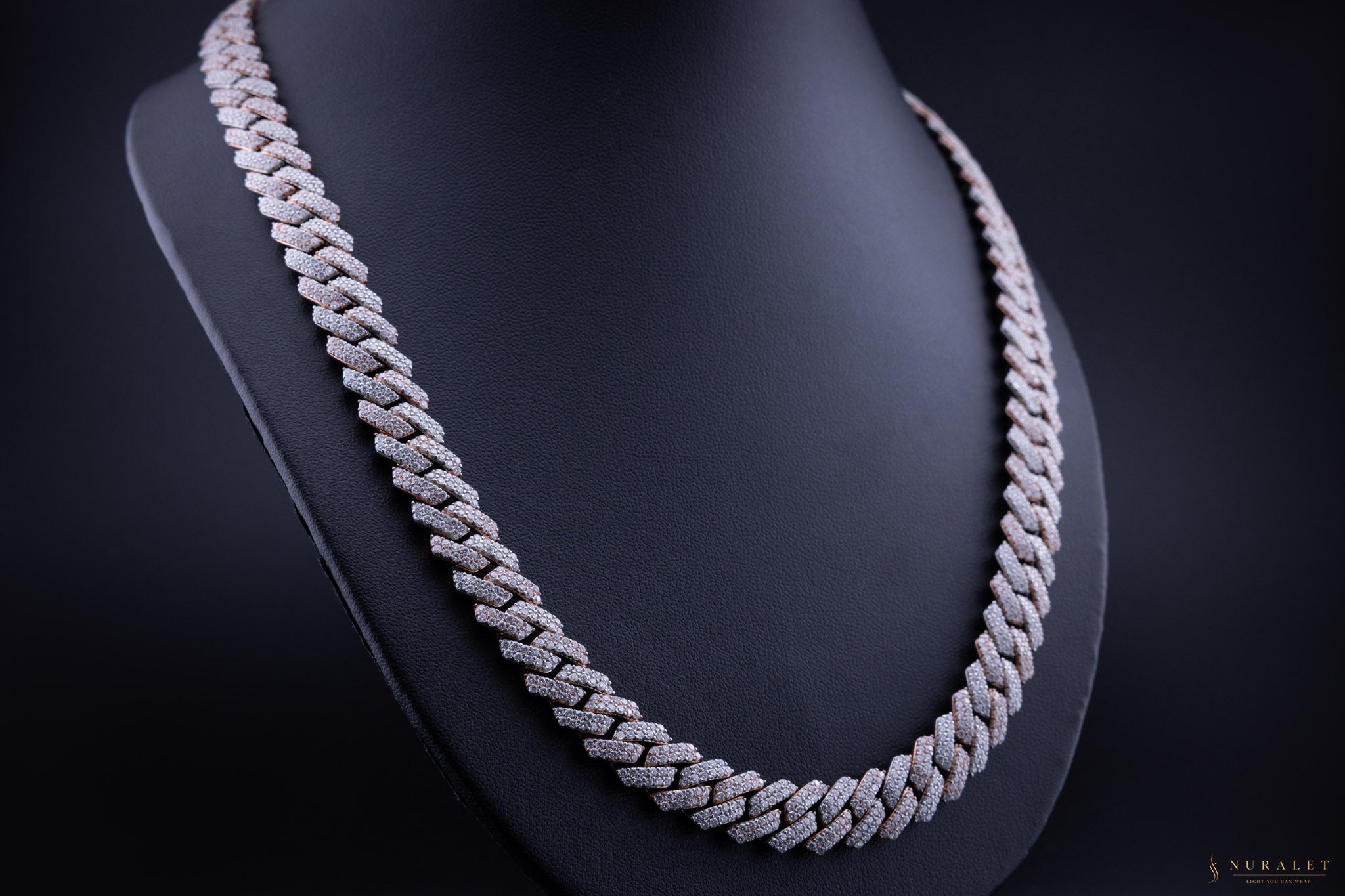 Iced Miami Cuban Link Chain - Gold & Diamonds
