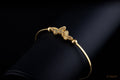 Double Butterfly Charm Bangle - Gold