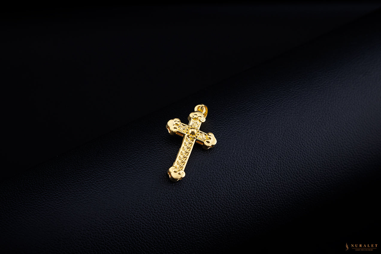 Filigree Cross Pendant - 24K Gold 3.41g