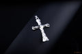 Ripple Cross Pendant - Platinum 5.36g