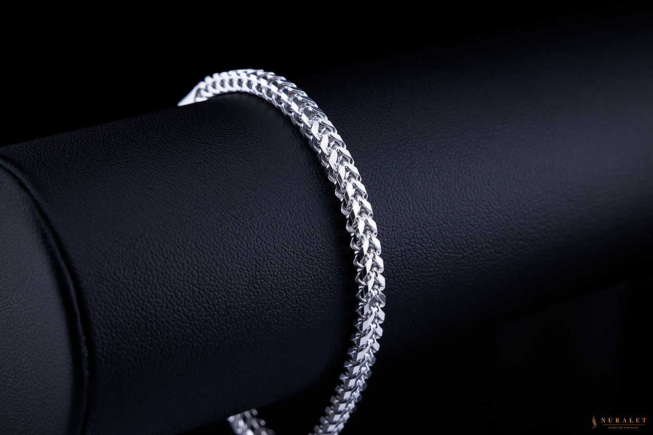 Slim Franco Bracelet - Platinum