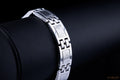 Double Bar Link Bracelet - Platinum