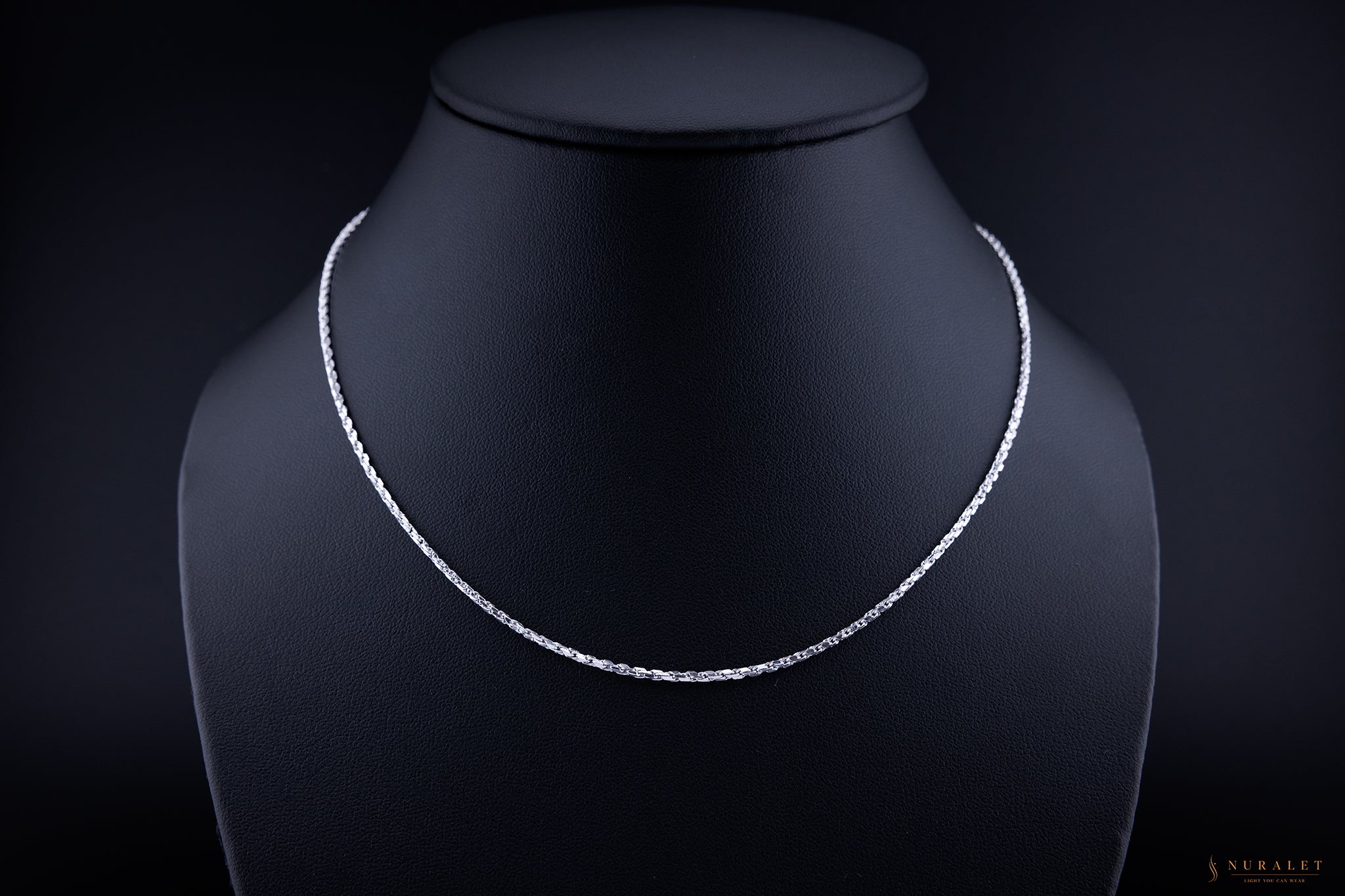 Slim Rope Chain Platinum 1.5mm 18"