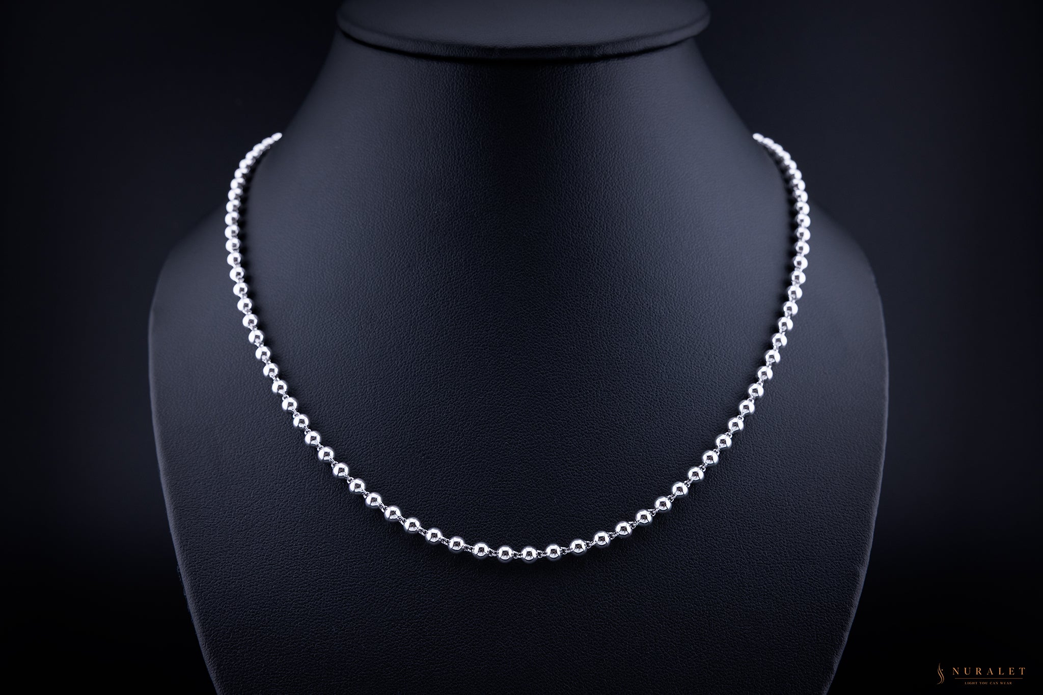 Moon Cut Ball Chain - Platinum 4mm