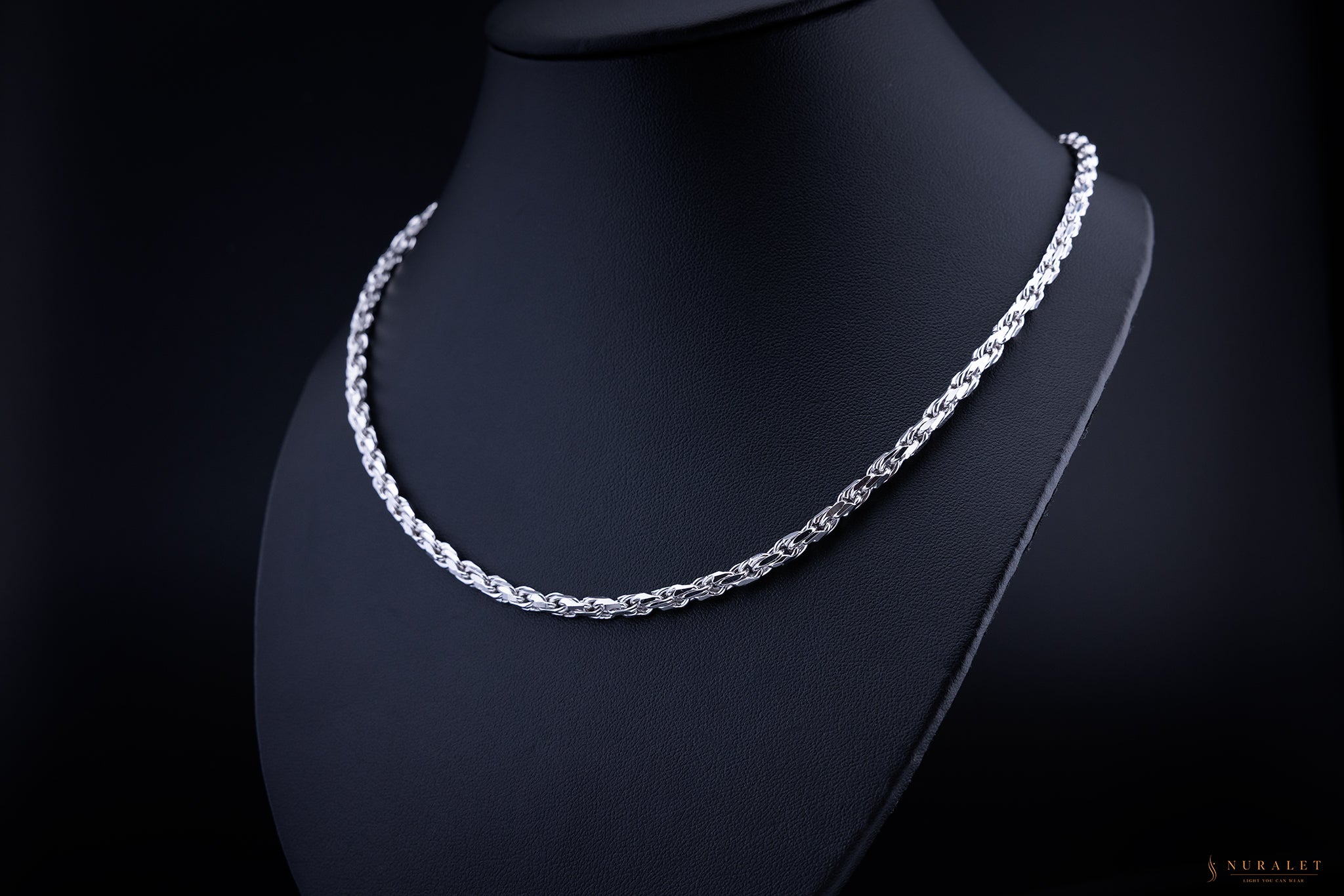 Chunky Rope Chain - Platinum 4mm 24.5"