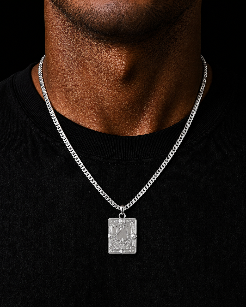 Ace Of Spades Pendant - Silver