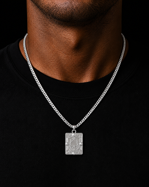 Ace Of Spades Pendant - Silver