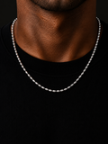 Rice Bead Chain — Sterling Silver 3mm