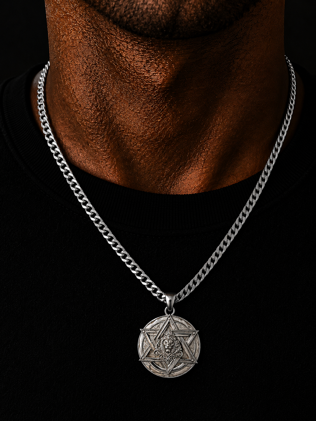 Star of David Lion Pendant