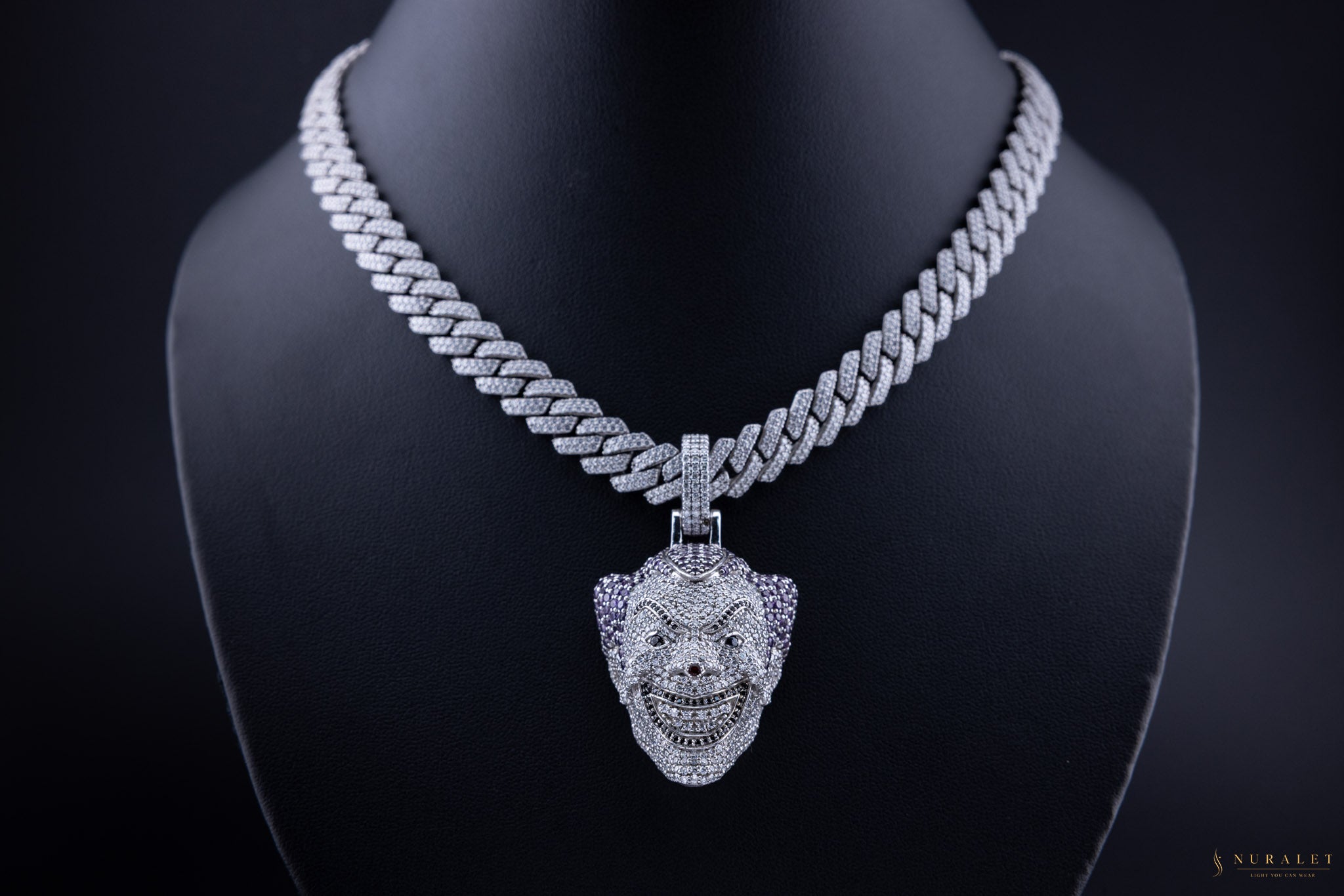 Joker Pendant White Gold ICED