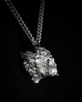 Alien Skull Pendant — Sterling Silver 110g
