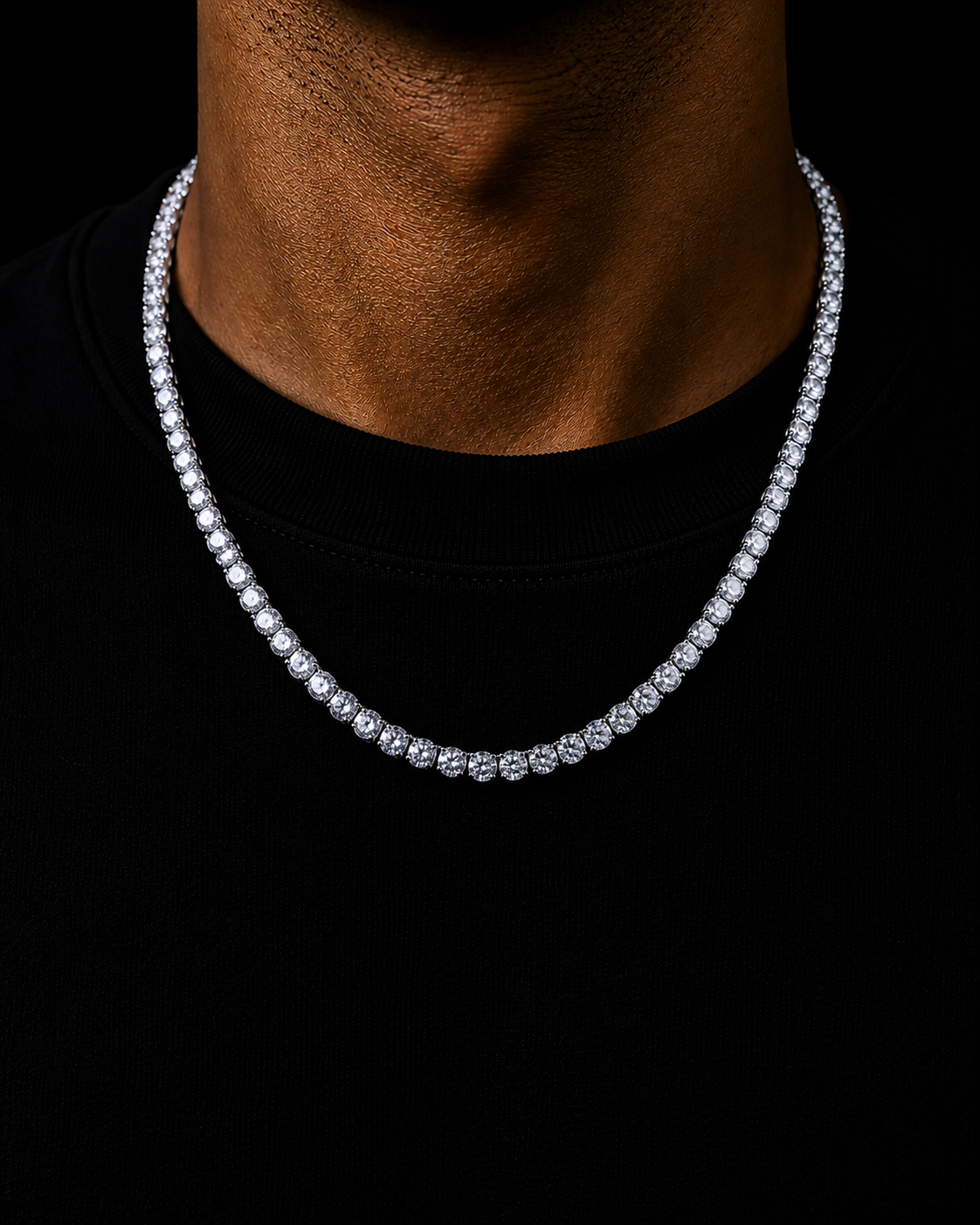 Tennis Chain 14K White Gold 60 ct Diamond - 22"